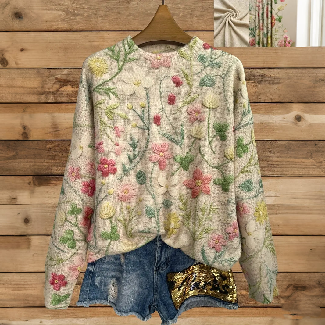 Casual Crew Neck Long Sleeve Sweater Women's Clothing Suitable For Autumn And Winter