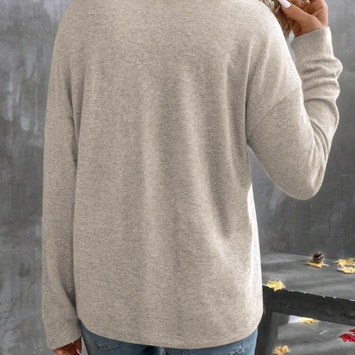 Women's V-Neck Layered Leopard Print Long Sleeve T-Shirt