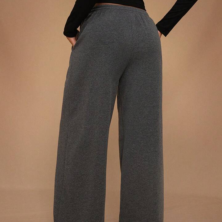 Autumn/Winter New Casual Loose Fit Elastic Waist Wide Leg Sweatpants