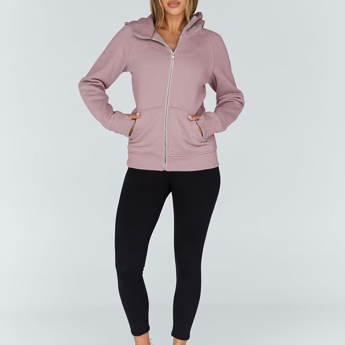 Women’s Zip Up Hoodies Fleece Jackets Oversized Sweatshirts Winter Clothes