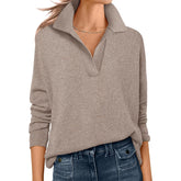 Womens Polo V Neck Lightweight Dressy Pullover Sweaters