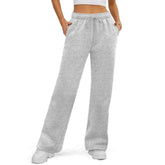 2025 Fall Women's Fleece Lined Baggy Wide Leg Sweatpants