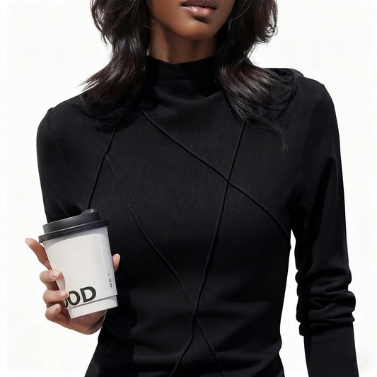 Crew Neck Thermal Undershirt Layering Top For Women