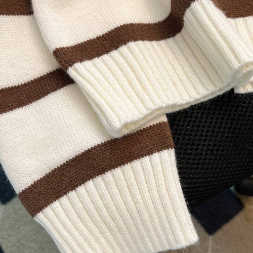 New Autumn/Winter Women Striped Zipper Turtleneck Sweater, Fashion Minimalist Pullover Classic Style,Long Sleeve Tops