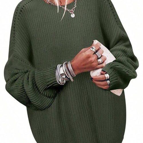 Sweaters For Women Casual Knit Ribbed Pullover Tunic Tops Fall Winter Fashion Clothes