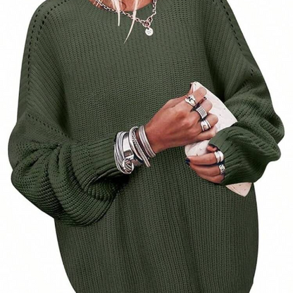Sweaters For Women Casual Knit Ribbed Pullover Tunic Tops Fall Winter Fashion Clothes