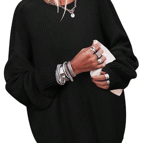 Sweaters For Women Casual Knit Ribbed Pullover Tunic Tops Fall Winter Fashion Clothes