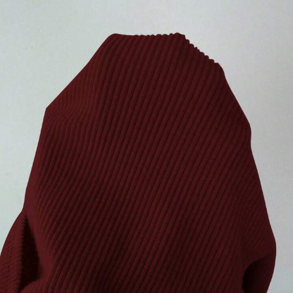 Autumn/Winter New Solid Color Brushed Ribbed Oblique Collar Pleated Long Sleeve T-Shirt