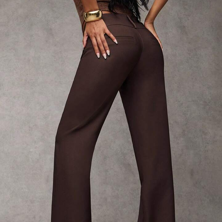 Women's Fashion Casual Retro Pocket Flare Leg Pants