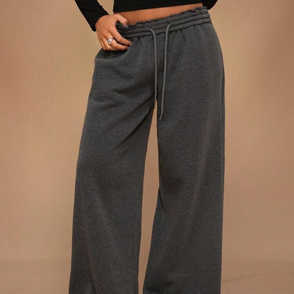 Autumn/Winter New Casual Loose Fit Elastic Waist Wide Leg Sweatpants