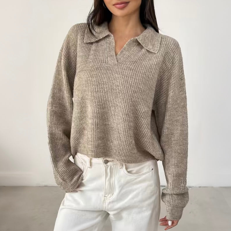 Autumn And Winter Women'S Sweaters, Stylish Polo Shirts for Casual Wear.