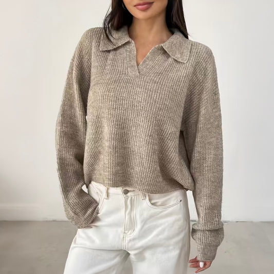 Autumn And Winter Women'S Sweaters, Stylish Polo Shirts for Casual Wear.