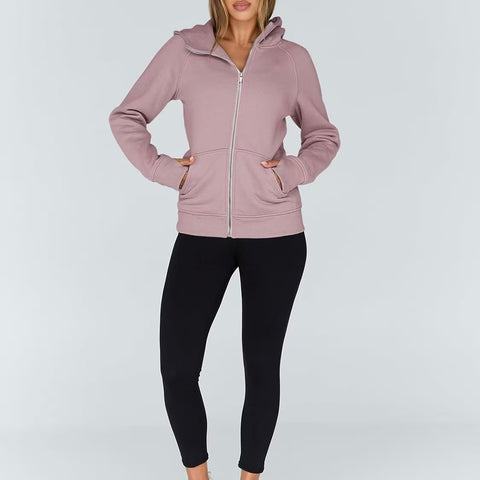 Women¡¯s Zip Up Hoodies Fleece Jackets Oversized Sweatshirts Winter Clothes