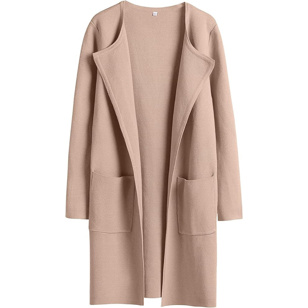 Womens Cardigan Sweater Open Front Knit Long Coatigan Dressy Casual Jacket Coat