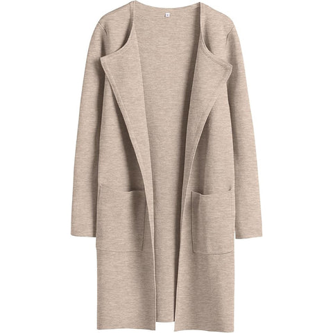 Womens Cardigan Sweater Open Front Knit Long Coatigan Dressy Casual Jacket Coat