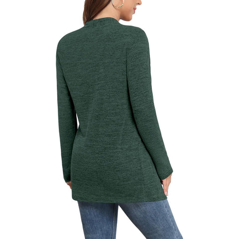 Womens Lightweight Cardigan Long Sleeve Open Front Casual Sweater Cardigans with Pockets