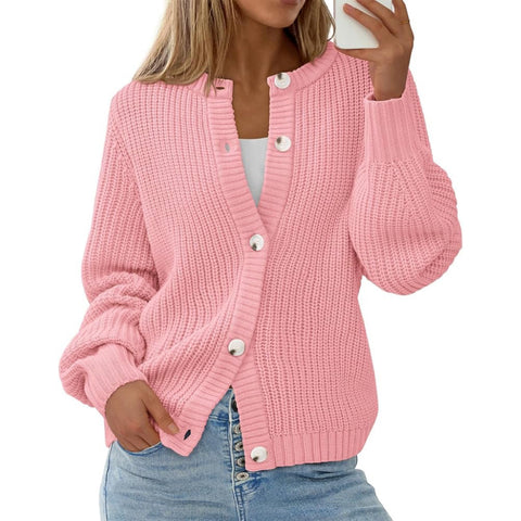 Women¡¯s Oversized Long Sleeve Button Sweater