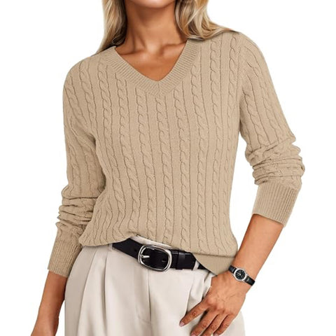 Women V Neck Tops for Women Long Sleeve Pullover Clothes