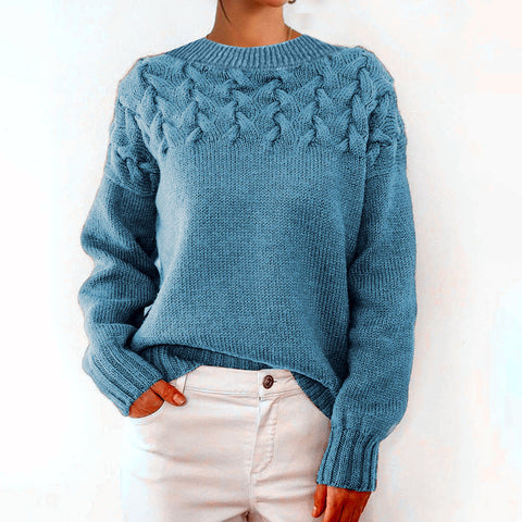 2026 cross-border new women's fashion cable knit turtleneck long sleeve sweater - ideal for independent e-commerce stores and ebay