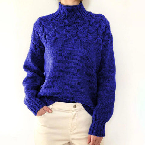 2026 cross-border new women's fashion cable knit turtleneck long sleeve sweater - ideal for independent e-commerce stores and ebay