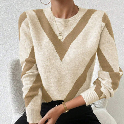 Women's Oversized Grey Sweater - Winter Warm Round Neck Sweater Coat