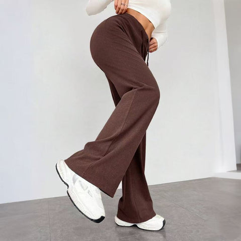 Women's Casual Fleece Lined Brown Pants