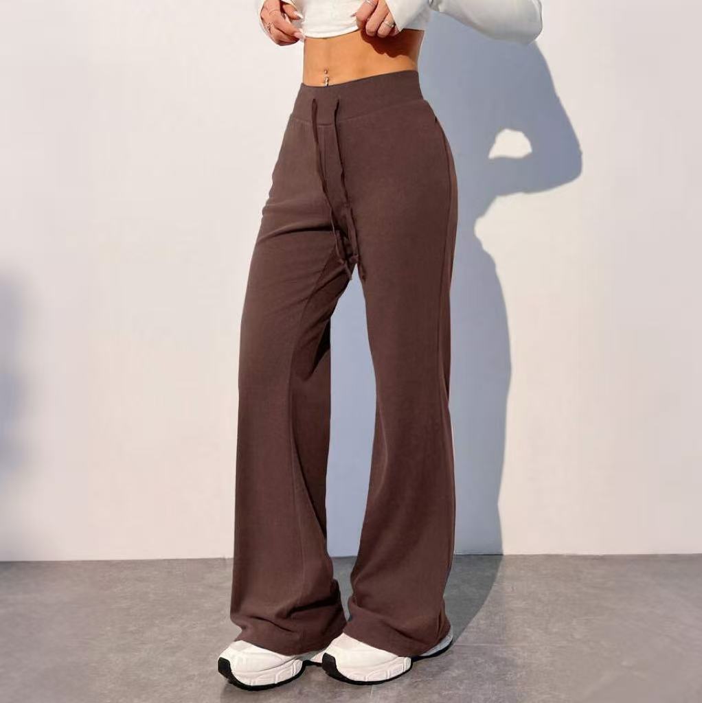 Women's Casual Fleece Lined Brown Pants